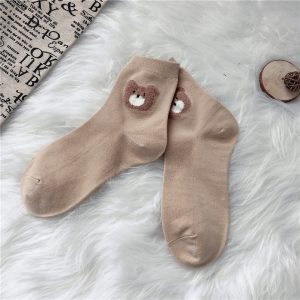 Cute Cartoon Bear Socks For Women Ins - Image 4