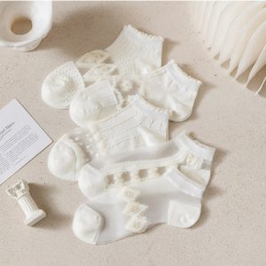 Crystal Silk Socks Cotton For Women - Image 4
