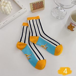 Rainbow Women Cute Mid-calf Length Socks - Image 2