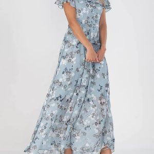 Flowers Print Short Sleeve Dress Summer Fashion Ruffle Beach Dresses Women's Clothing - Image 3