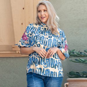 Spring And Summer Pullover Round Neck Printed T-shirt - Image 1