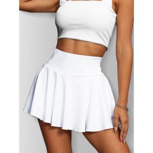 Women Tennis Skirt Golf Skorts Athletic High Waisted With Pockets Inner Shorts Sport Workout - Image 7