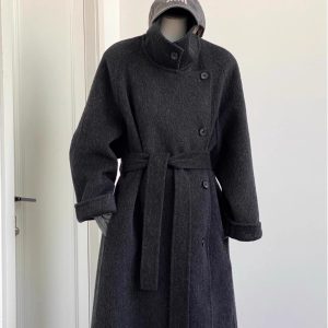 Fashionable Double-sided Cashmere Coat For Women - Image 5