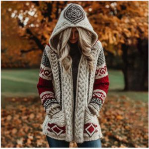 Women's Skin-friendly, Anti-pilling Knitted Cardigan With A Round Neckline, Loose Fit, And Long Length - Image 4